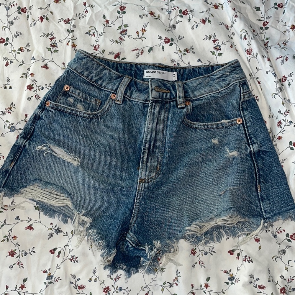 Garage denim festival “mom” shorts